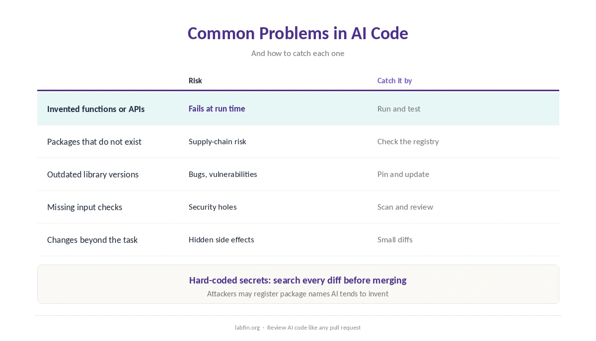 Common problems in AI-generated code and how to catch each one