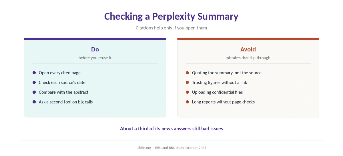 How to check a Perplexity summary before you rely on it